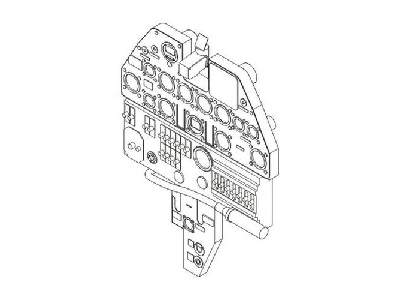 Curtiss P-40E  Instrument panel with gun sight 1/32 for Hasegawa - zdjęcie 1