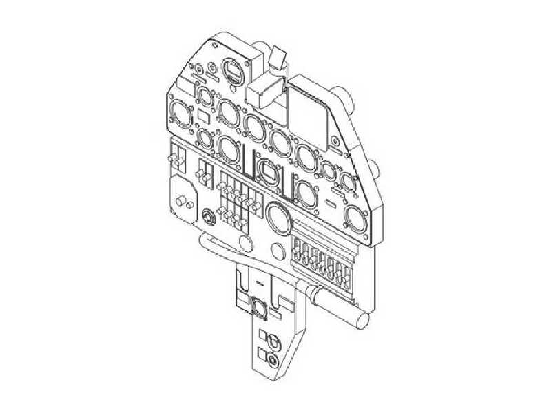 Curtiss P-40E Instrument panel with gun sight 1/32 for Hasegawa - zdjęcie 1 Curtiss P-40E Instrument panel with gun sight 1/32 for Hasegawa - zdjęcie 1