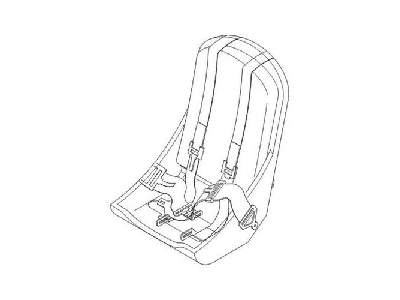 Curtiss P-40E  Seat 1/32 for Hasegawa kit - zdjęcie 1