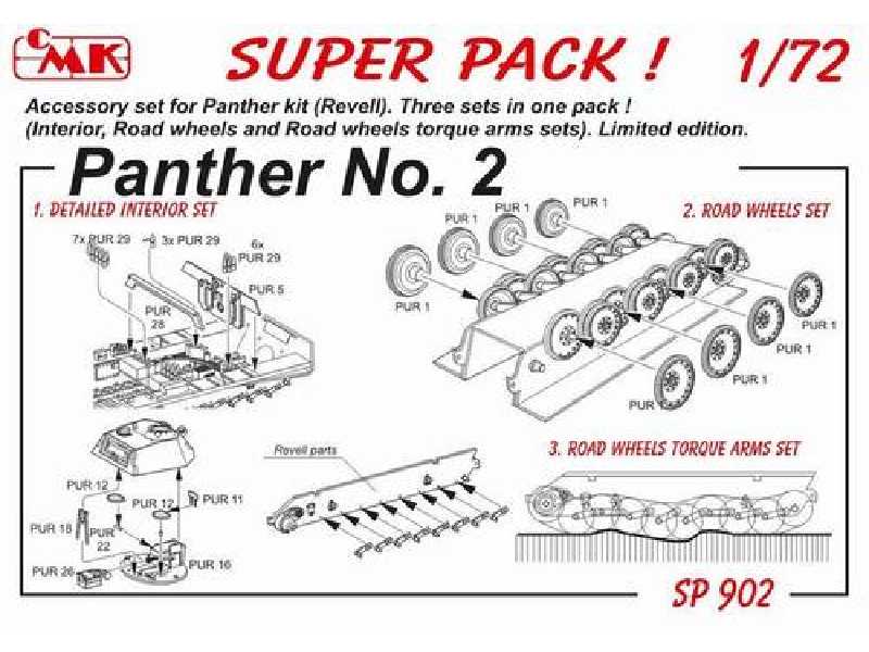 SUPER PACK Panther No. 2 for Revell kit 1/72 - zdjęcie 1 SUPER PACK Panther No. 2 for Revell kit 1/72 - zdjęcie 1