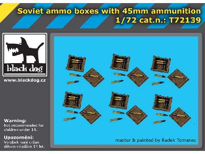 Soviet Ammo Boxes With 45mm Ammunition - zdjęcie 1