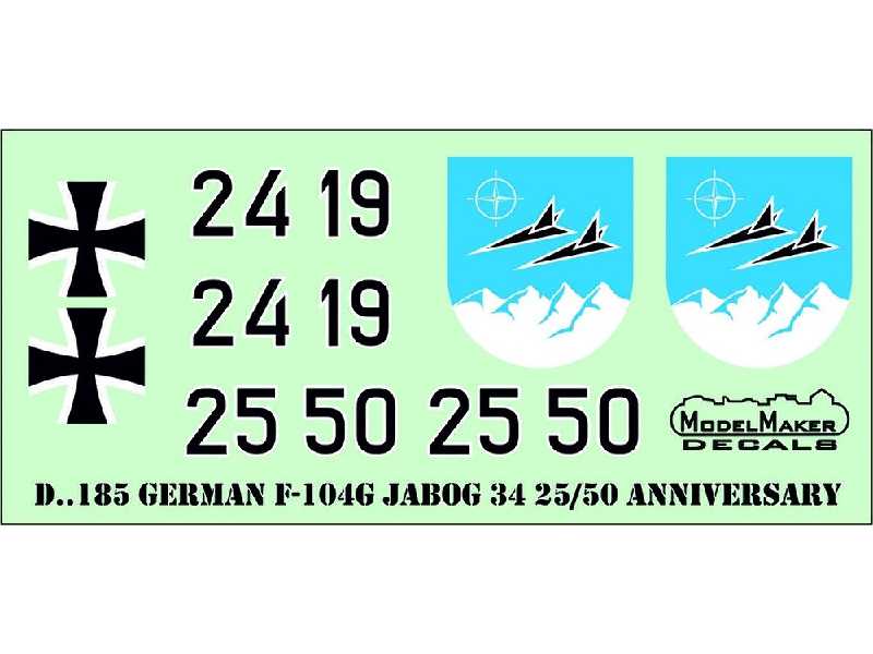 F-104 German Jabog 34 25/50 Aniversary - zdjęcie 1 F-104 German Jabog 34 25/50 Aniversary - zdjęcie 1