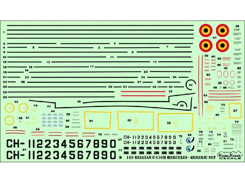 Belgian C-130h Hercules - Generic Set - zdjęcie 1 Belgian C-130h Hercules - Generic Set - zdjęcie 1