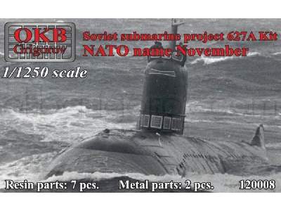 Soviet Submarine Project 627a Kit (Nato Name November) - zdjęcie 1