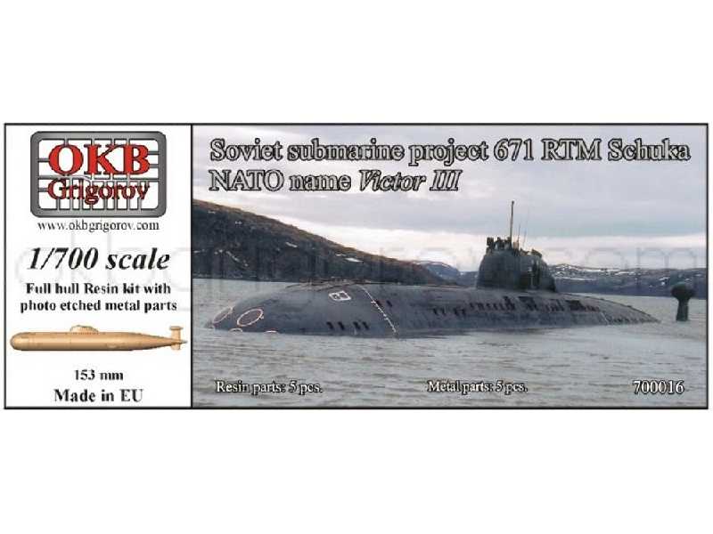 Soviet Submarine Project 671 Rtm Schtuka (Nato Name Victor Iii) - zdjęcie 1