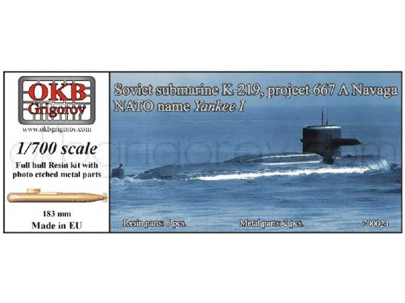 Soviet Submarine K-219, Project 667 A Navaga (Nato Name Yankee I) - zdjęcie 1
