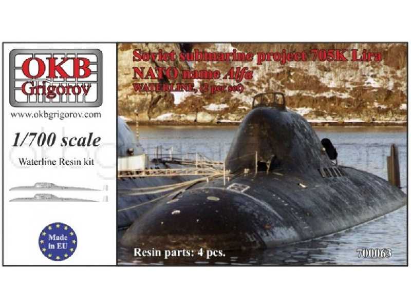Soviet Submarine Project 705k Lira (Nato Name Alfa),waterline, (2 Per Set) - zdjęcie 1 Soviet Submarine Project 705k Lira (Nato Name Alfa),waterline, (2 Per Set) - zdjęcie 1