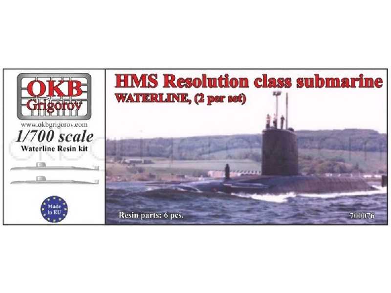 Hms Resolution Class Submarine,waterline, (2 Per Set) - zdjęcie 1 Hms Resolution Class Submarine,waterline, (2 Per Set) - zdjęcie 1