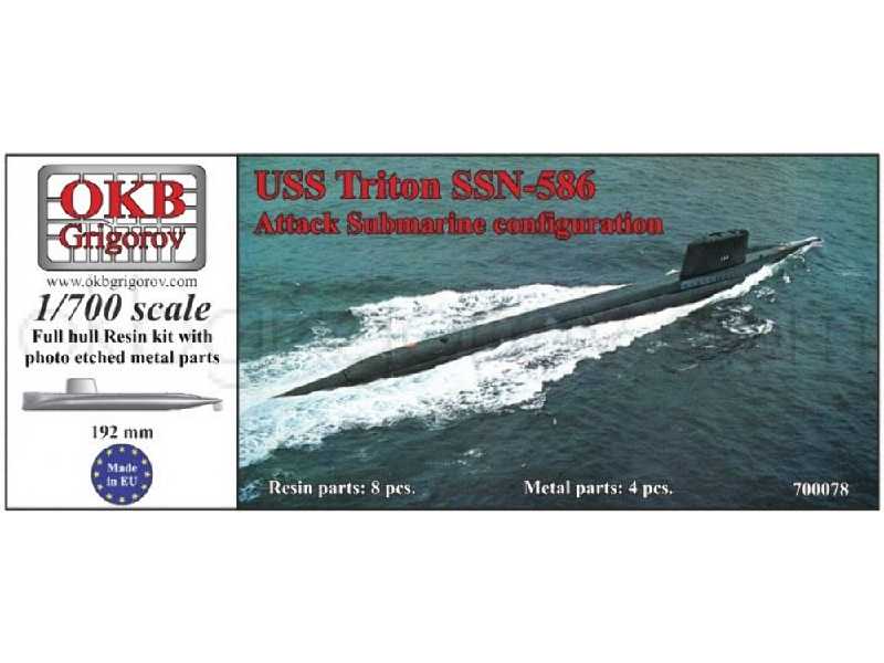 Uss Triton Ssn-586, Attack Submarine Configuration - zdjęcie 1 Uss Triton Ssn-586, Attack Submarine Configuration - zdjęcie 1