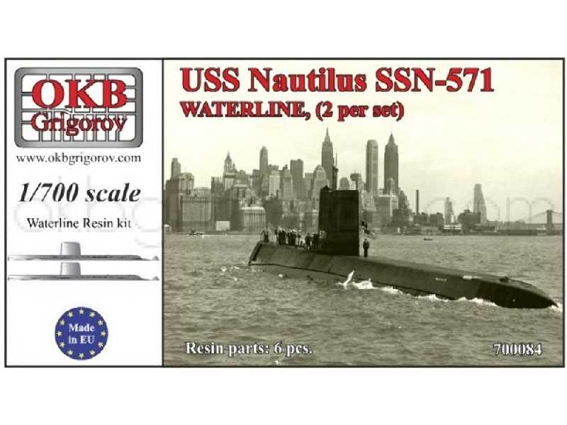 Uss Nautilius Ssn-571,waterline, (2 Per Set) - zdjęcie 1