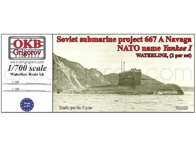 Soviet Submarine Project 667 A Navaga (Nato Name Yankee I),waterline, (2 Per Set) - zdjęcie 1