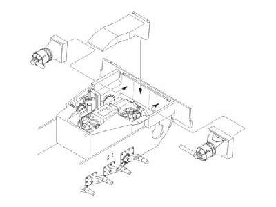 M1A Abrams  Engine set 1/72 for Hasegawa kit - zdjęcie 1