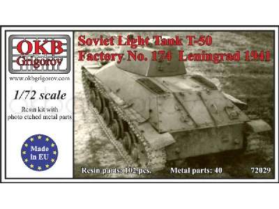 Soviet Light Tank T-50, Factory No. 174 Leningrad 1941 - zdjęcie 1