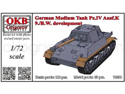 German Medium Tank Pz.Iv Ausf.K, 9./B.W. Development - zdjęcie 1