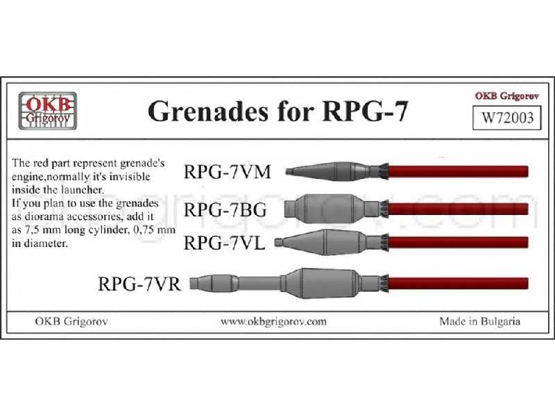 Grenades For Rpg-7 (4 Types) - zdjęcie 1
