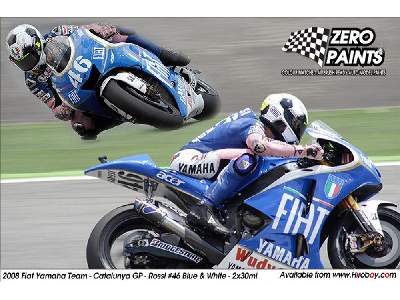 1199 - 2008 Fiat Yamaha Team Catalunya Gp - Rossi #46 Blue & White - zdjęcie 1