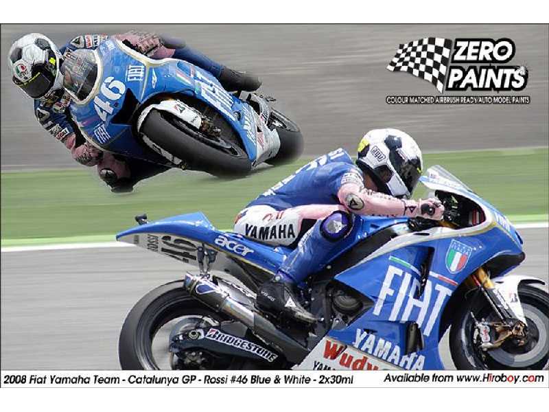 1199 - 2008 Fiat Yamaha Team Catalunya Gp - Rossi #46 Blue & White - zdjęcie 1 1199 - 2008 Fiat Yamaha Team Catalunya Gp - Rossi #46 Blue & White - zdjęcie 1
