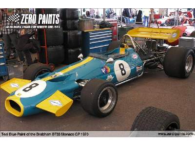 1213 -brabham Bt33 Monaco Gp 1970 (Teal) Paint - zdjęcie 1