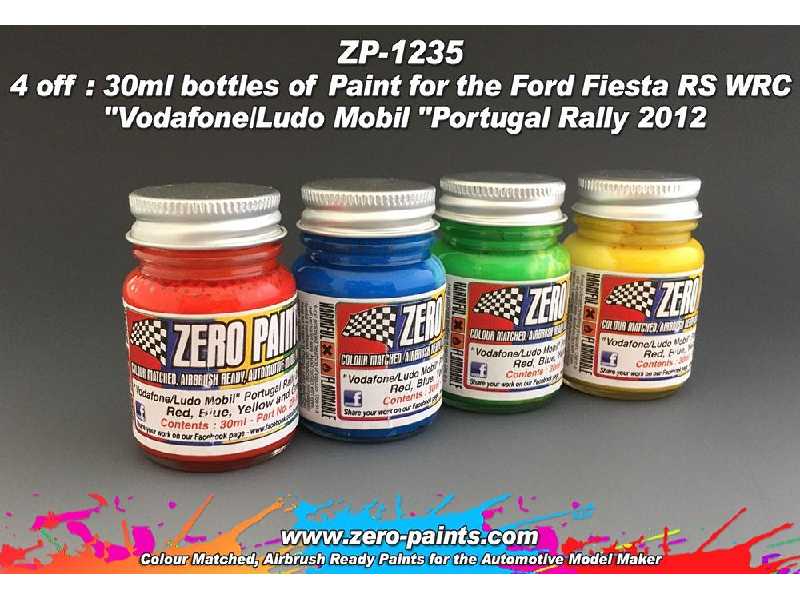 1235 - Vodafone/Ludo Mobil Rally Car Paint Set 4 - zdjęcie 1 1235 - Vodafone/Ludo Mobil Rally Car Paint Set 4 - zdjęcie 1