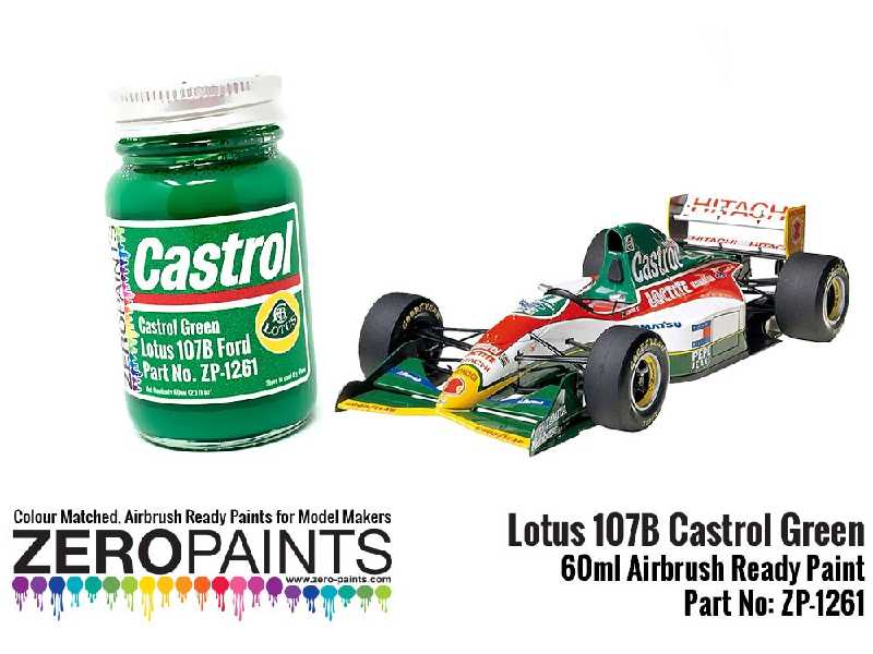 1261 - Lotus 107b Castrol Green Paint - zdjęcie 1 1261 - Lotus 107b Castrol Green Paint - zdjęcie 1