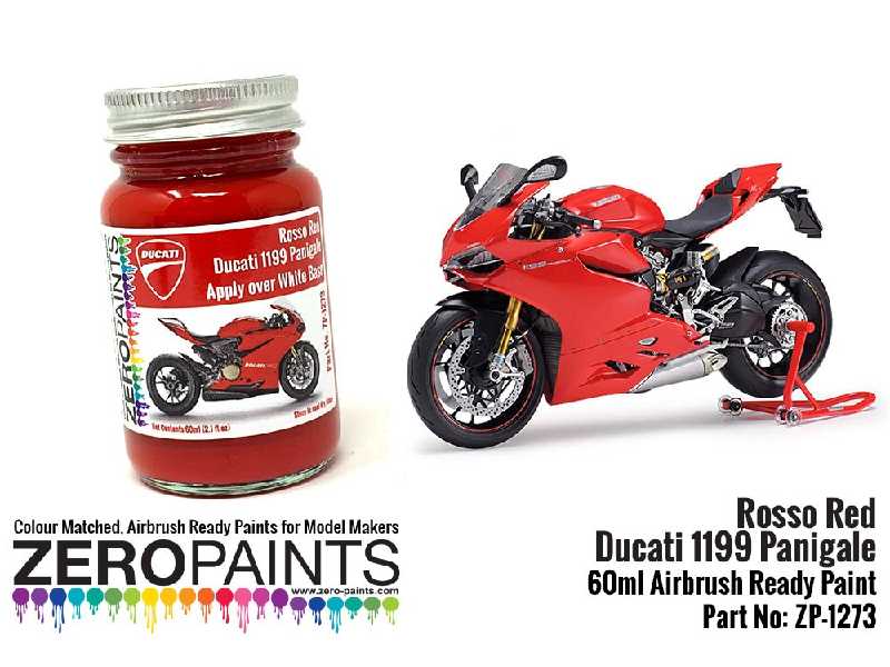 1273 - Rosso Red Paint For Ducati 1199 Panigale S - zdjęcie 1 1273 - Rosso Red Paint For Ducati 1199 Panigale S - zdjęcie 1