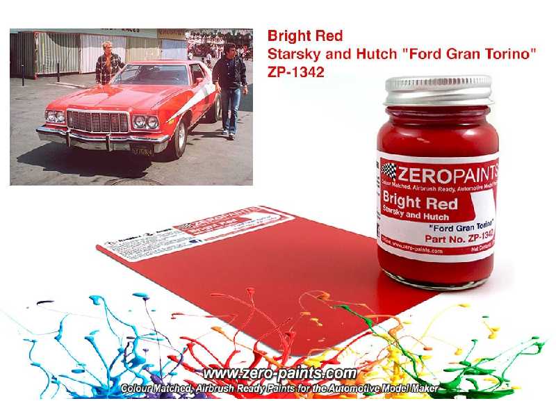 1342 - Starsky And Hutch Ford Gran Torino Bright Red Paint - zdjęcie 1 1342 - Starsky And Hutch Ford Gran Torino Bright Red Paint - zdjęcie 1