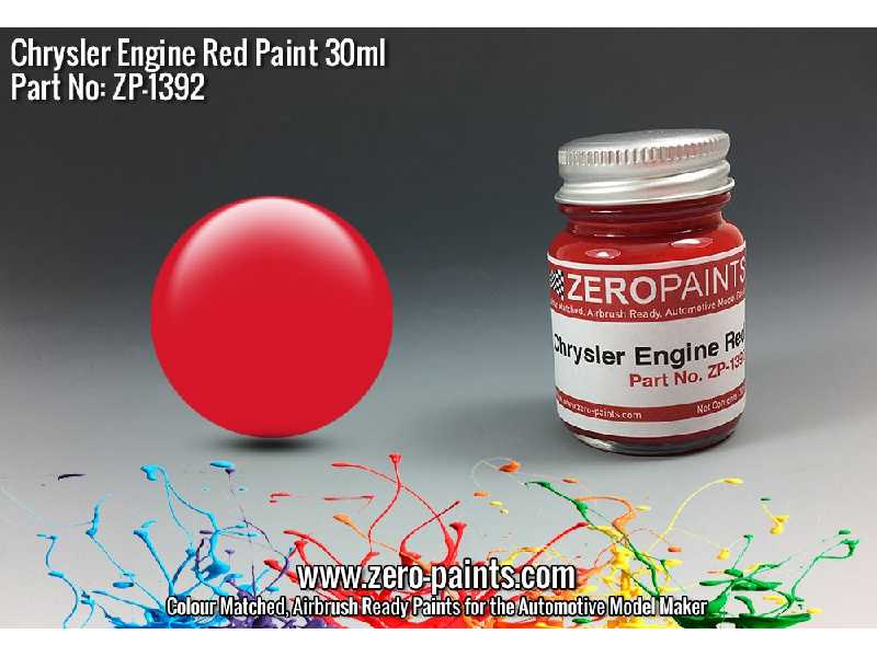 1392 - Chrysler Usa Red Engine Paint - zdjęcie 1