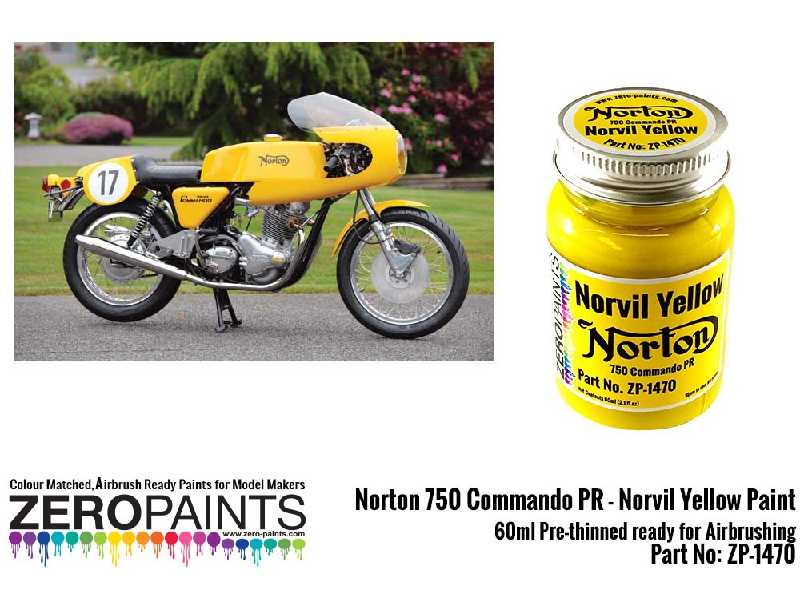 1470 - Norton 750 Commando Pr - Norvil Yellow Paint - zdjęcie 1 1470 - Norton 750 Commando Pr - Norvil Yellow Paint - zdjęcie 1