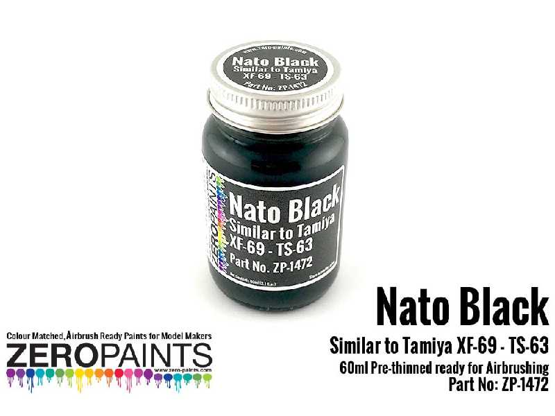 1472 - Nato Black (Similar To Tamiya Xf-69, Ts-63 Paint) - zdjęcie 1 1472 - Nato Black (Similar To Tamiya Xf-69, Ts-63 Paint) - zdjęcie 1