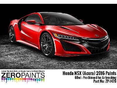 1479red - Honda Nsx (Acura) 2016 Valencia Red Pearl - zdjęcie 2