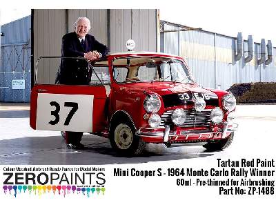 1488 - Mini Cooper S - 1964 Monte Carlo Rally Winner Tartan Red Paint - zdjęcie 1