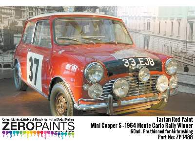 1488 - Mini Cooper S - 1964 Monte Carlo Rally Winner Tartan Red Paint - zdjęcie 2