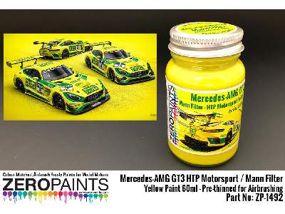 1492 - Mercedes-amg Gt3 Htp Motorsport / Mann Filter Yellow Paint - zdjęcie 1