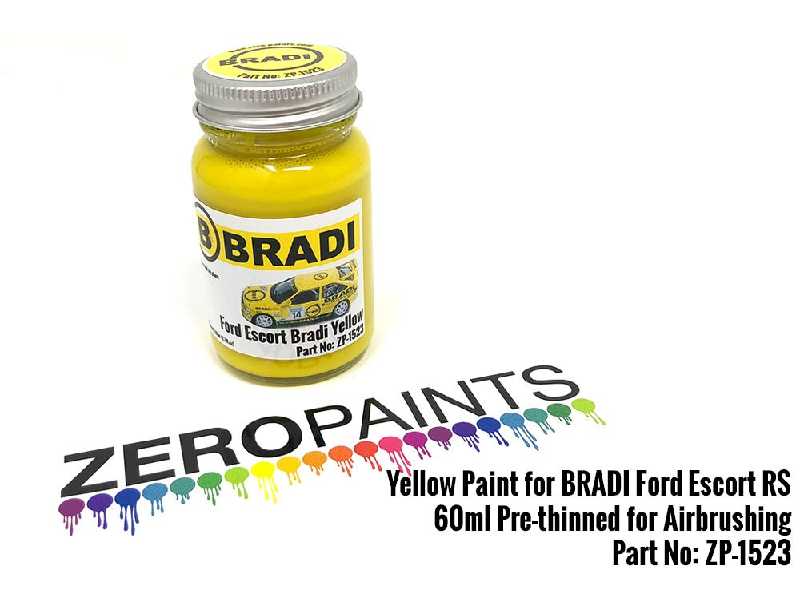 1523 - Yellow Paint For Bradi Ford Escort Rs - zdjęcie 1 1523 - Yellow Paint For Bradi Ford Escort Rs - zdjęcie 1
