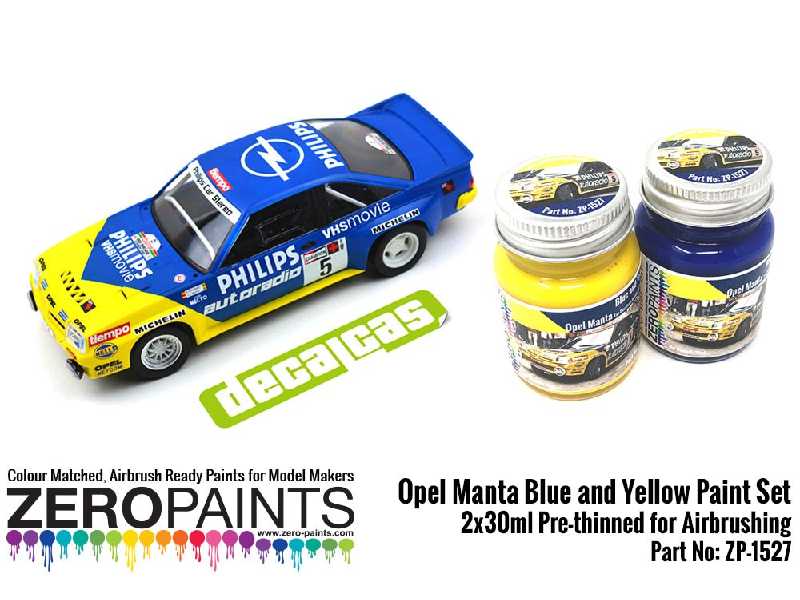 1527 - Opel Manta - Blue And Yellow Paint Set - zdjęcie 1 1527 - Opel Manta - Blue And Yellow Paint Set - zdjęcie 1