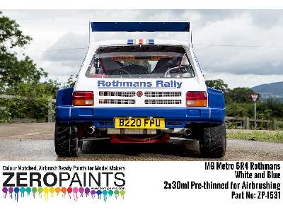 1531 - Mg Metro 6r4 Rothmans - White And Blue Paint Set - zdjęcie 3