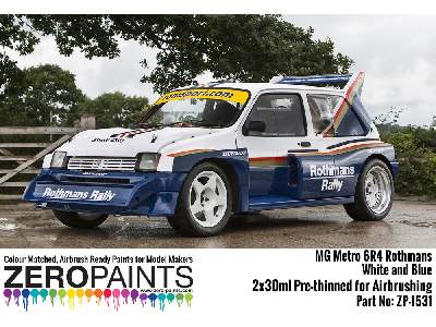 1531 - Mg Metro 6r4 Rothmans - White And Blue Paint Set - zdjęcie 5