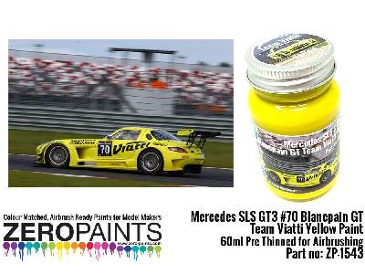 1543 - Mercedes Sls Gt3 #70 Blancpain Gt Team Viatti Yellow Paint - zdjęcie 1