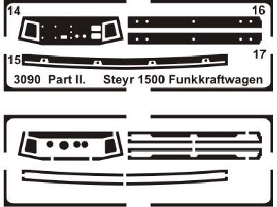 Steyr 1500 Funkkraftwagen (Einheitsfuhrerhaus) - conversion set  - zdjęcie 4