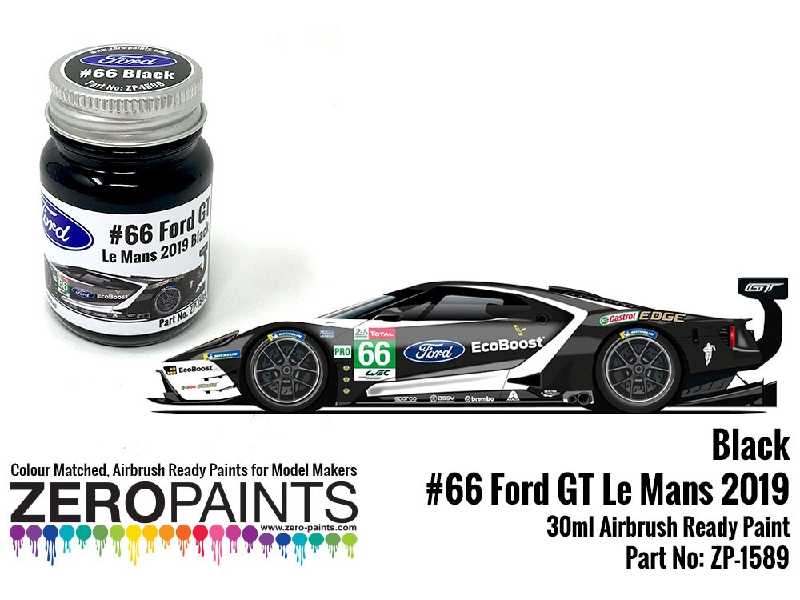 1589 - #66 Ford Gt Le Mans Black Paint - zdjęcie 1 1589 - #66 Ford Gt Le Mans Black Paint - zdjęcie 1