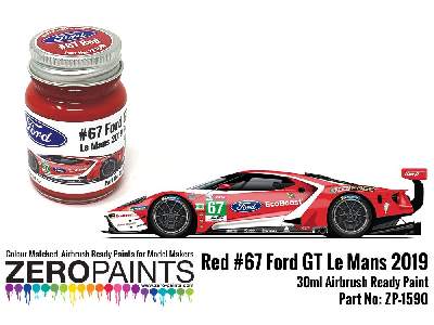 1590 - #67 Ford Gt Le Mans Red Paint - zdjęcie 1