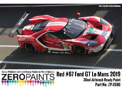 1590 - #67 Ford Gt Le Mans Red Paint - zdjęcie 2
