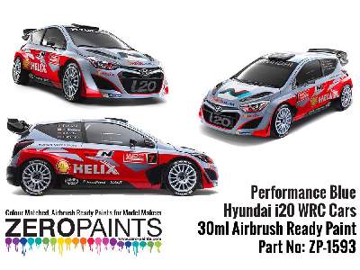 1593 - Hyundai I20 Wrc Performance Blue Paint - zdjęcie 2