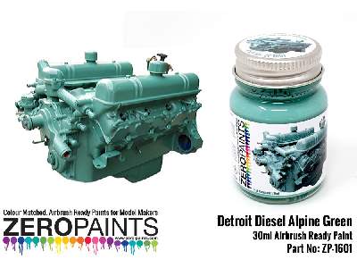 1601 - Detroit Diesel Alpine Green Paint - zdjęcie 1