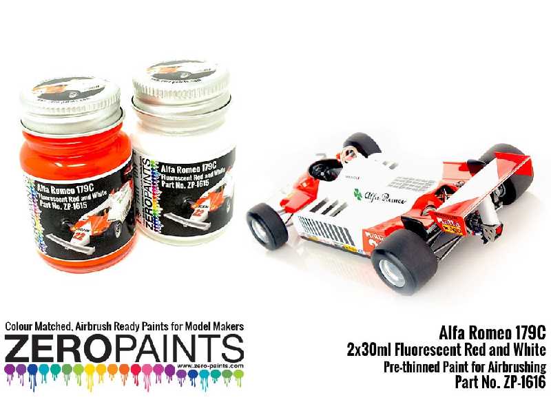 1616 - Alfa Romeo 179 Bright Red And White Paint Set - zdjęcie 1 1616 - Alfa Romeo 179 Bright Red And White Paint Set - zdjęcie 1