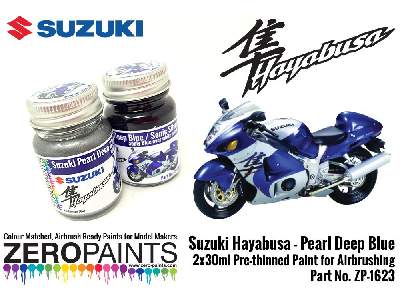 1623 - Suzuki Hayabusa - Pearl Deep Blue/Sonic Silver Paint Set - zdjęcie 1