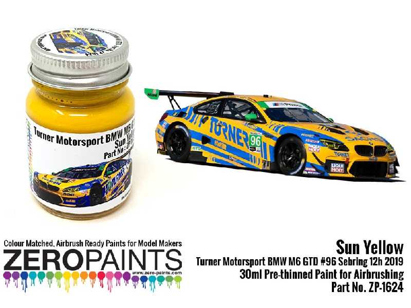 1624 - Sun Yellow Paint For Turner Motorsport Bmw M6 Gtd - zdjęcie 1 1624 - Sun Yellow Paint For Turner Motorsport Bmw M6 Gtd - zdjęcie 1