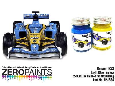 1654 - Renault R23 Blue/Yellow Paint Set - zdjęcie 1