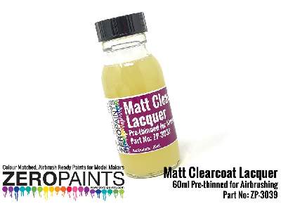 3039 - Matt Clearcoat Lacquer (Pre-thinned For Airbrushing) - zdjęcie 1