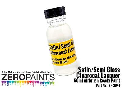 3041 - Satin (Semi Gloss) Clearcoat Lacquer (Pre-thinned For Airbrushing) - zdjęcie 1